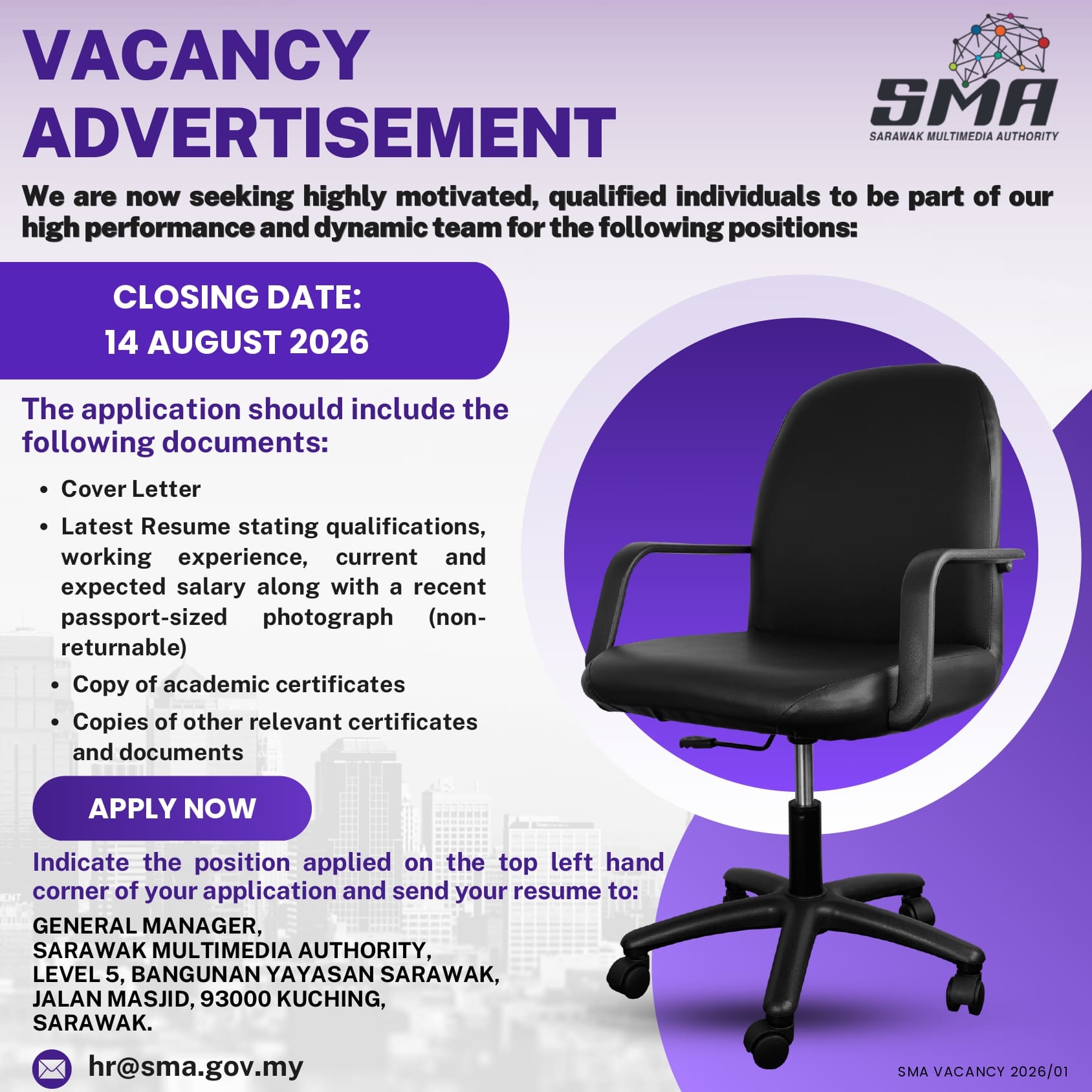 Career Opportunities at Sarawak Multimedia Authority (SMA)